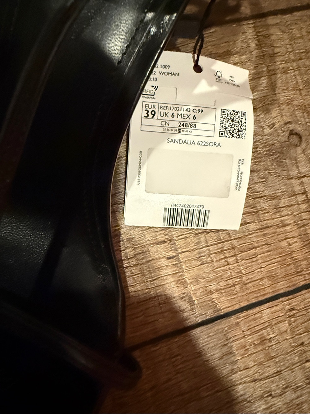 NWT Mango cross strap details heeled sandals in black EU 39 US 8.5 - Picture 7 of 7